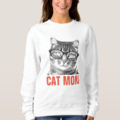 Leuke CAT MOM sweatshirt voor dames (Voorkant)