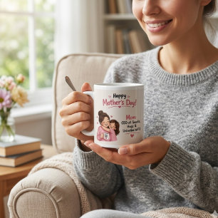 Leuke CEO van Snacks & Knuffels Illustratie Extra Grote Beker
