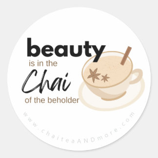 Leuke Chai Puns en Chai of the Beholder Ronde Sticker