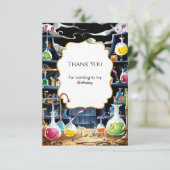 Leuke Chemie Lab Wetenschapper Verjaardag Bedankkaart (Staand voorkant)