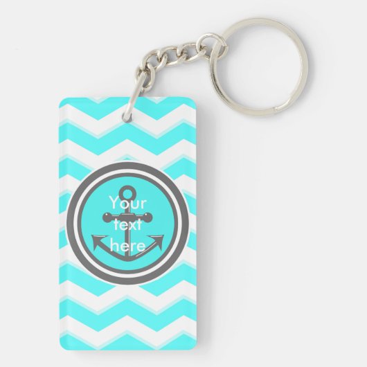 Leuke Chevron Anker Glimlach Sleutelhanger (achterkant)