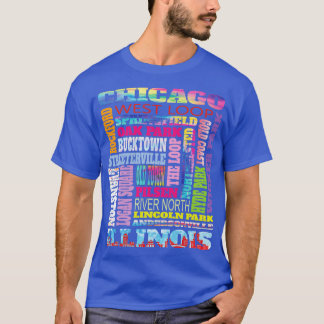 Leuke Chicago Illinois Windy City buurten De T-shirt