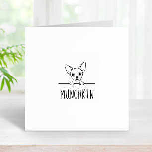 Leuke Chihuahua Hond Aangepaste Naam Rubberstempel