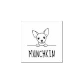 Leuke Chihuahua Hond Aangepaste Naam Rubberstempel (Afrduk)