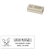 Leuke Chihuahua Hond Retouradres Rubberstempel (Gestempeld)