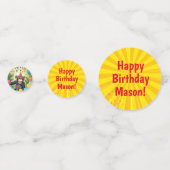 Leuke Chimpanzee Kind Wild Oerwoud Monkey Verjaard Confetti (Achterkanten)