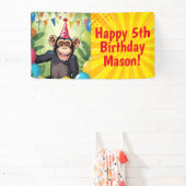 Leuke Chimpanzee Kind Wild Oerwoud Monkey Verjaard Spandoek (Insitu)