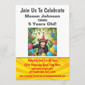 Leuke Chimpanzee Kind Wild Oerwoud Verjaardag Kaart (Achterkant)