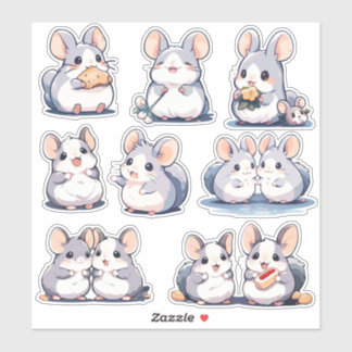 Leuke Chinchillas Custom-Cut Vinyl Stickers