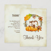 Leuke Chipmunk en Pumpkin Baby shower Bedankt (Voorkant / Achterkant)