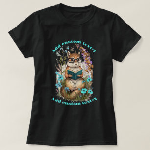 Leuke Chipmunk Lees boek wildflower, Chipmunk lief T-shirt