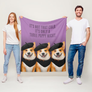 Leuke chique Corgi Honden Dragen Baretten & Bandan Fleece Deken
