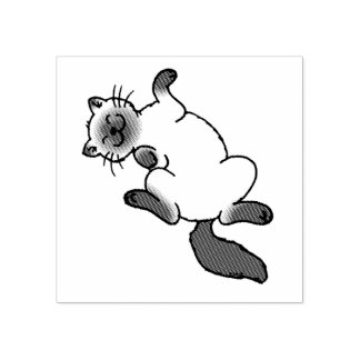 Leuke chocolade punt Siamese kat Rubberstempel