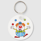 Leuke circus clown jongleren ballen sleutelhanger (Achterkant)