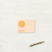 Leuke Citrus Sinaasappel Slice Gepersonaliseerde A Post-it® Notes (Op bureau)