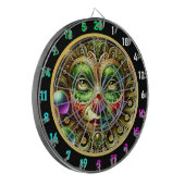 Leuke clown met ballonnen Dartboard voor feestzale Dartbord (Voorkant Links)