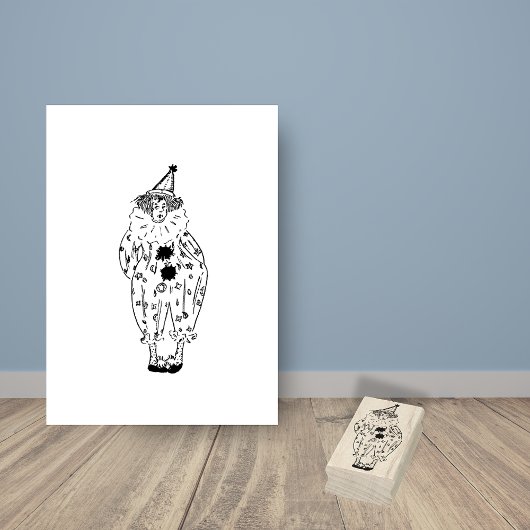 Leuke Clown Victoriaans Verjaardagscircus Rubberstempel