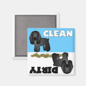 Leuke Cocker Spaniel Schoon Vuil Vaatwasser Magnee Magneet (Voorkant / Achterkant)