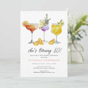 Leuke Cocktail 50ste Verjaardagsfeestje  Kaart