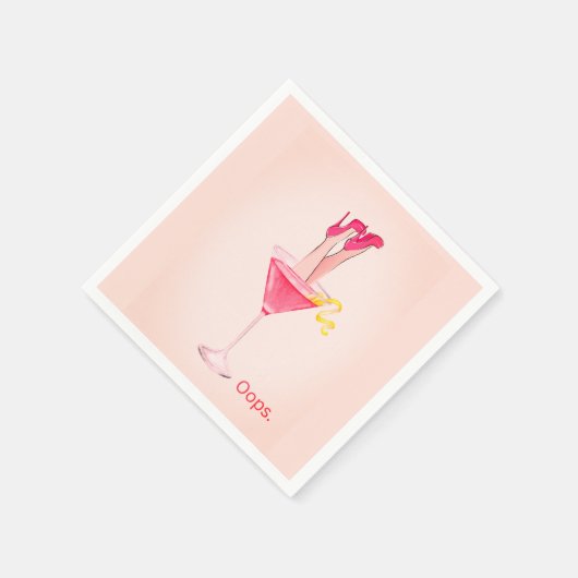 Leuke Cocktails Grappen, Unieke Roze Verjaardagsfe Servet (Hoek)
