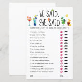 Leuke cocktails | Hij zei, zij zei spelkaart (Voorkant / Achterkant)