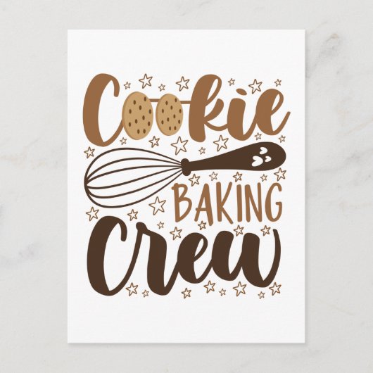 Leuke Cookie Baking Crew Design Briefkaart (Voorkant)
