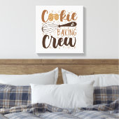 Leuke Cookie Baking Crew Design Canvas Afdruk (Insitu (Slaapkamer))