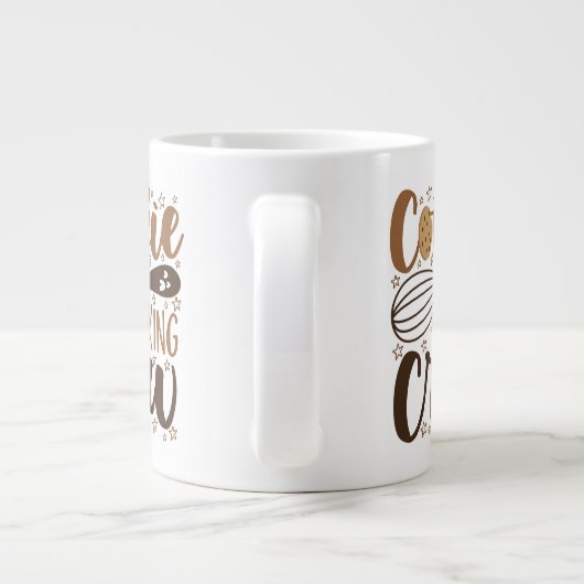 Leuke Cookie Baking Crew Design Extra Grote Beker (Achterkant)