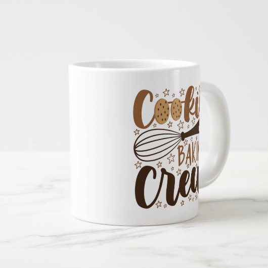 Leuke Cookie Baking Crew Design Extra Grote Beker (Voorkant rechts)