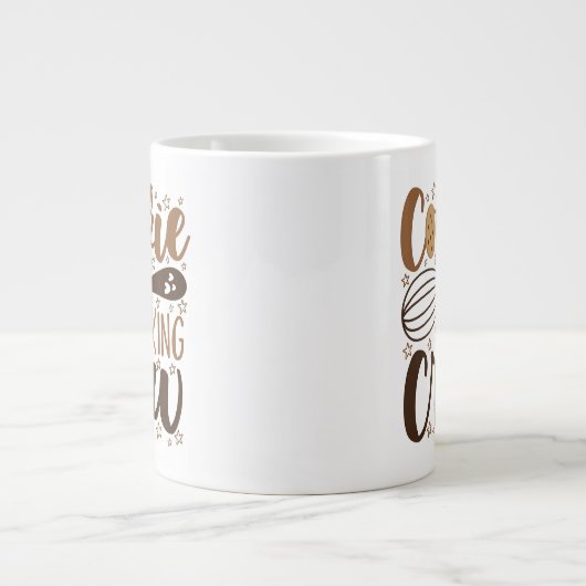 Leuke Cookie Baking Crew Design Extra Grote Beker (Voorkant)