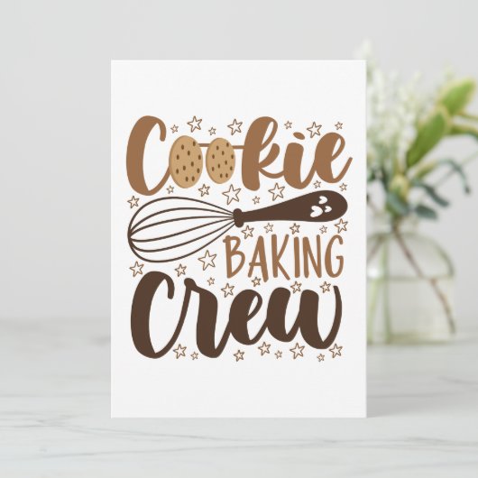 Leuke Cookie Baking Crew Design Kaart (Staand voorkant)