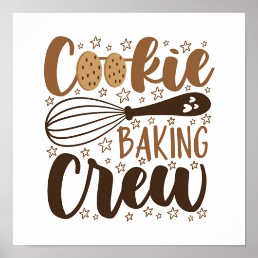 Leuke Cookie Baking Crew Design Poster (Voorkant)