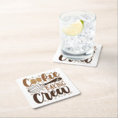 Leuke Cookie Baking Crew Design Vierkante Kartonnen Onderzetter (Insitu)