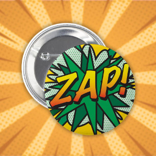 Leuke Coole Stripboek Pop Art ZAP Ronde Button 5,7 Cm