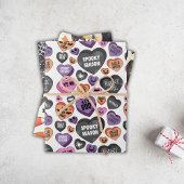 Leuke coquette Halloween boog snoep hart spin web Inpakpapier Vel
