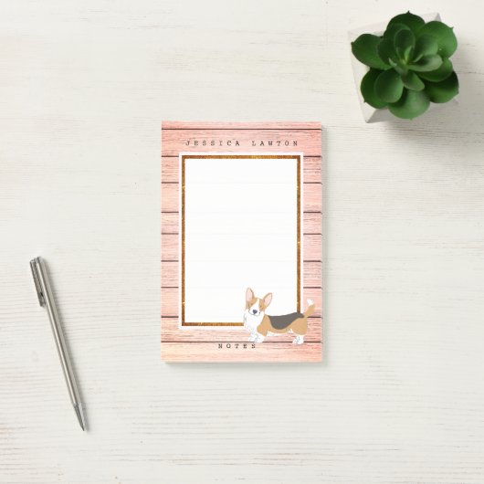 Leuke Corgi Boardwalk Notities Post-it® Notes (Kantoor)