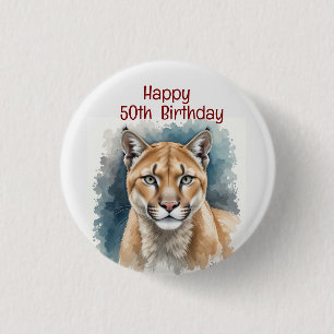 Leuke Cougar Over The Hill Custom Age Verjaardag Ronde Button 3,2 Cm