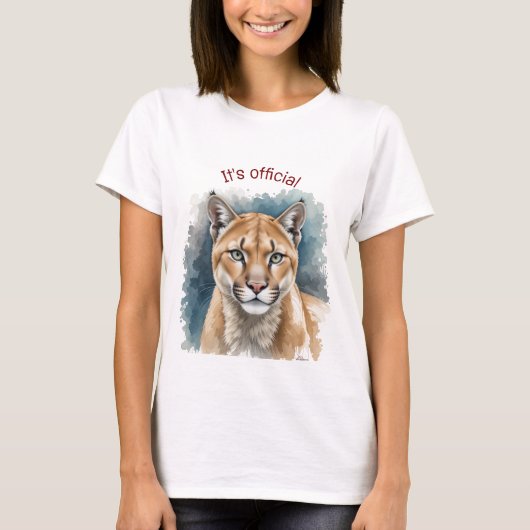 Leuke Cougar Over The Hill Verjaardag Accessoire T-shirt (Voorkant)