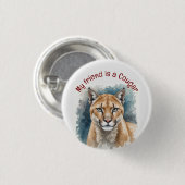 Leuke Cougar Over The Hill Verjaardagsfeest Gast Ronde Button 3,2 Cm (Voorkant /achterkant)