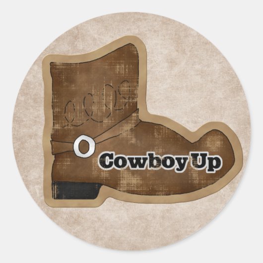 Leuke Cowboy Boot Sticker (Voorkant)