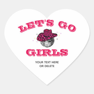 Leuke Cowgirl Meisjesuitje Cadeau  Hart Sticker