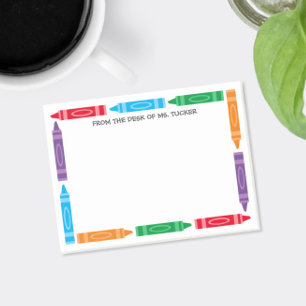 Leuke Crayon Border Van het Bureau van de Leraar G Post-it® Notes