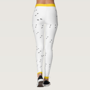 Leuke Crazy Chicken Run! Gele Pop Chick Print Leggings