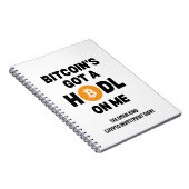 Leuke Crypto BITCOIN HEEFT EEN HOUDGREEP OP MIJ Notitieboek (Rechterzijde)