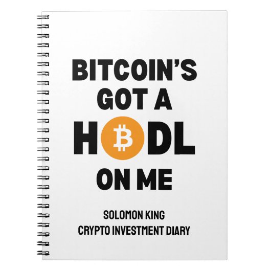 Leuke Crypto BITCOIN HEEFT EEN HOUDGREEP OP MIJ Notitieboek (Voorkant)