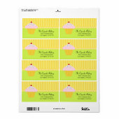 Leuke Cupcake Bakkerij Etiket (Full Sheet)