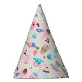 Leuke Cupcake snoepjes Verjaardagsfeestpatroon Feesthoedjes (Rechts)