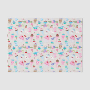 Leuke Cupcake snoepjes Verjaardagsfeestpatroon Tissuepapier