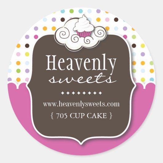 Leuke Cupcake Verpakking Stickers (Voorkant)
