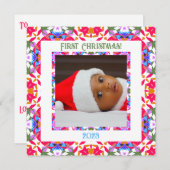 Leuke Custom Jolly Feestelijke Kerst Foto Gift Kaa (Voorkant / Achterkant)